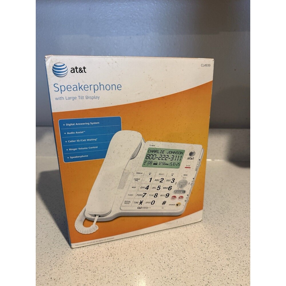 AT&T 1856 Speakerphone Digital Answering System with Caller ID/Call Waiting New